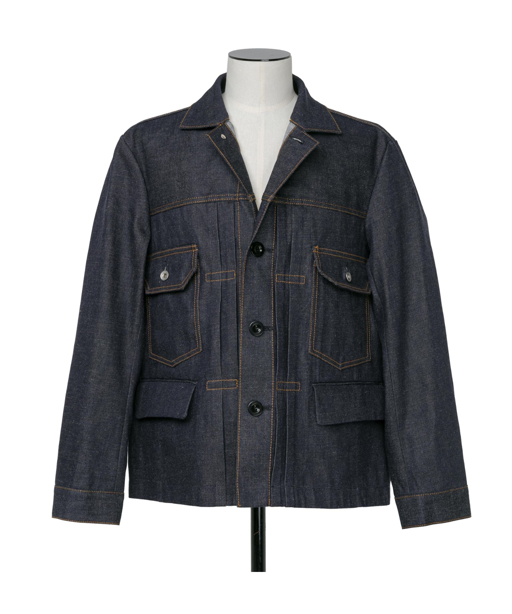 Sacai Indigo Flap Pocket Denim Jacket In Black