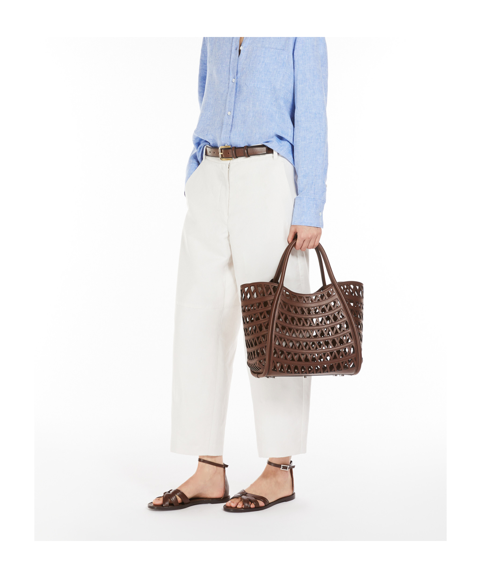 Max Mara Belt-loop Jeans In White