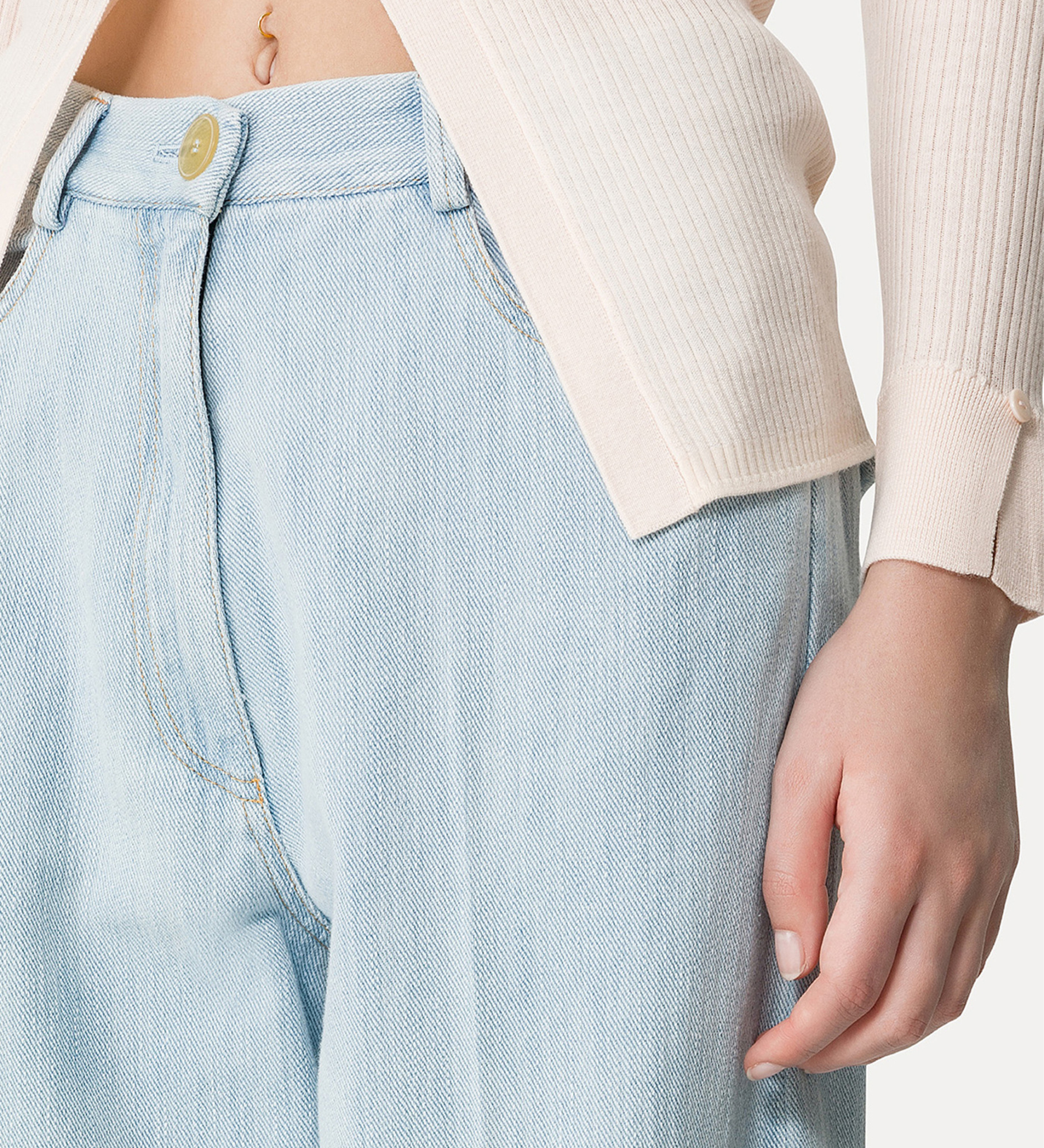 Shop Forte Forte Belt-loop Jeans