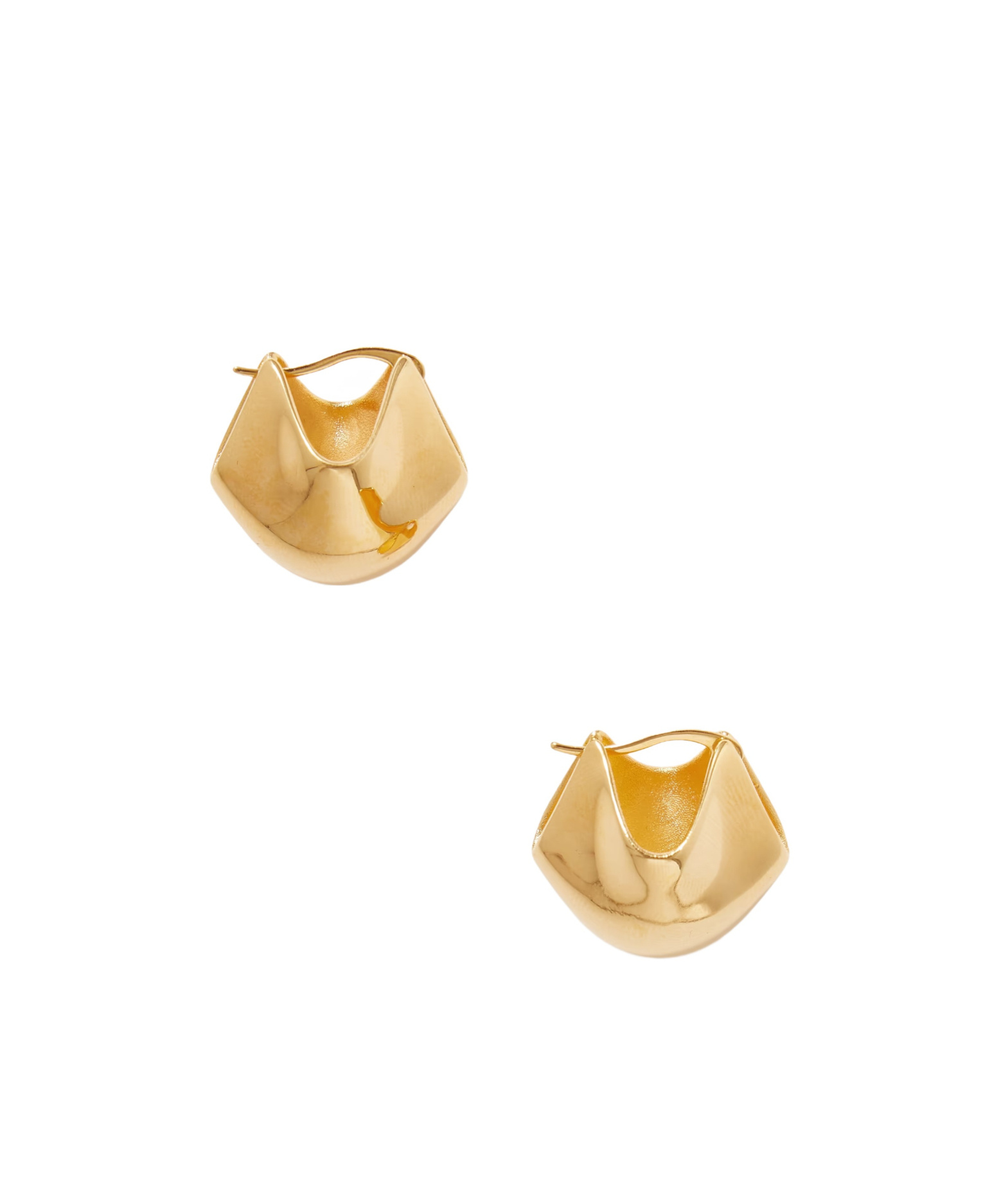 Khaite Lotus Small Gold-plated Earrings In Gold