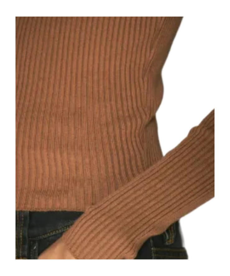 Y/project Pinched Shoulder Rib Sweater In Brown