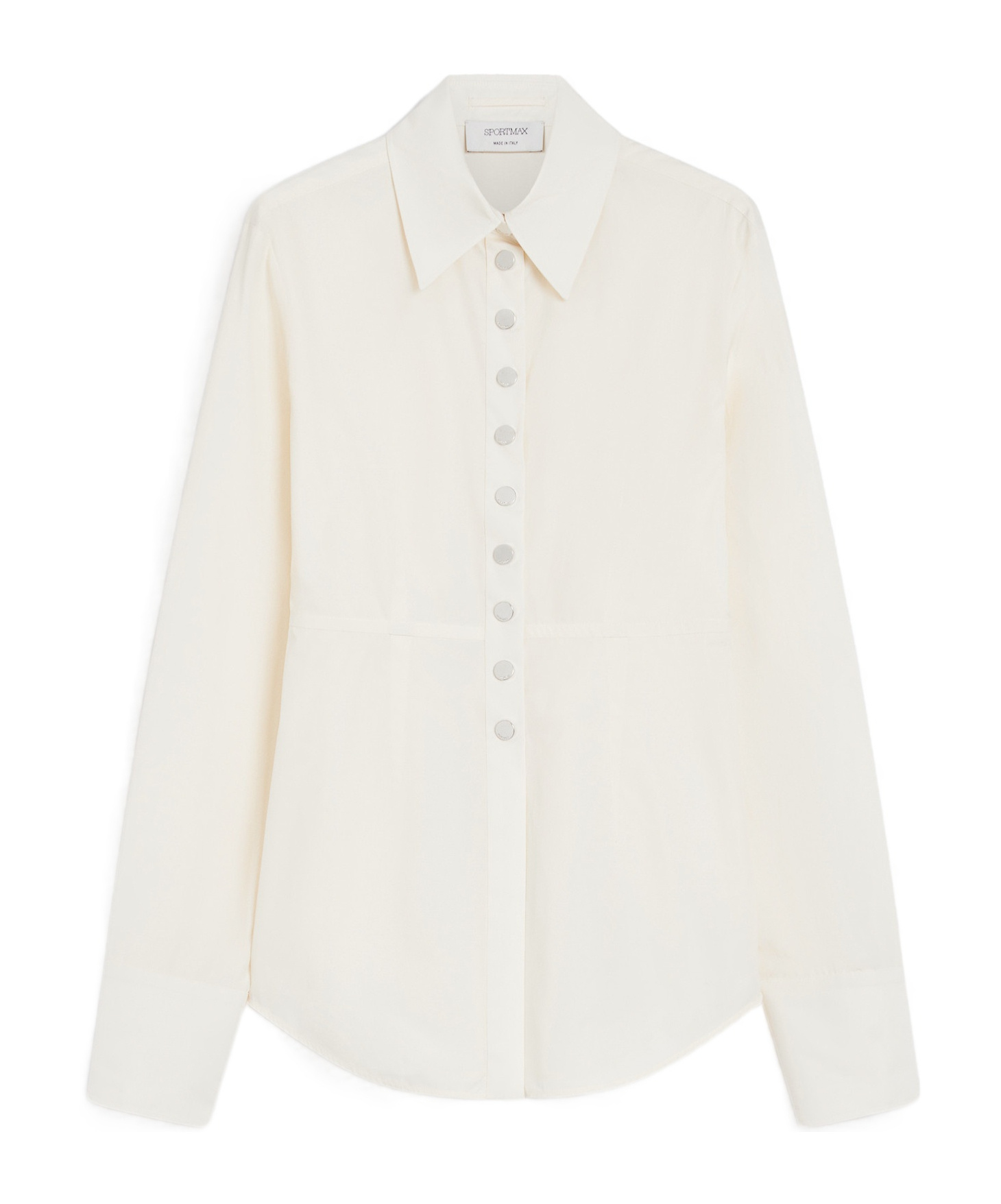 Sportmax Long Shirt With Waist Cut In Neutral