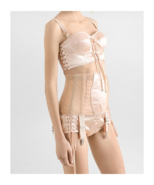 Dolce & Gabbana Lace-up Satin Corset