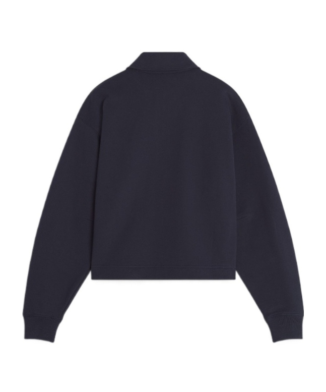 Maison Kitsuné Baby Fox Cropped Polo Sweatshirt In Black
