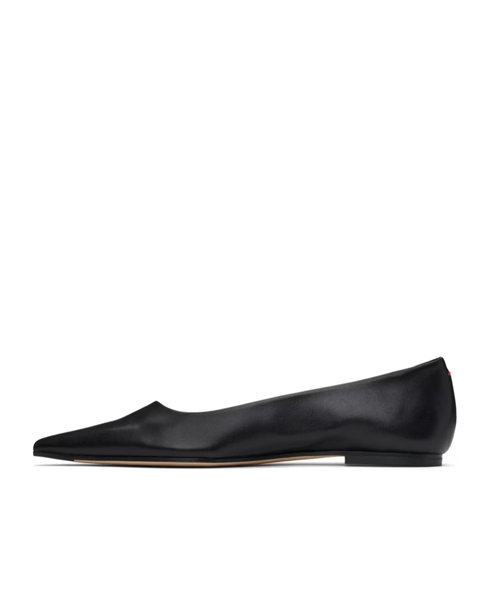 Aeyde Cassy Leather Ballet Flats In Black
