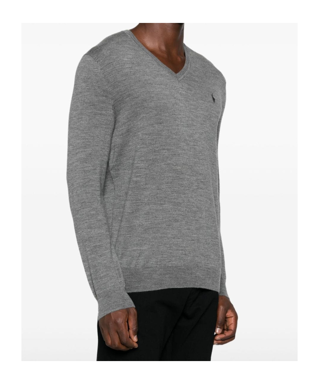 POLO RALPH LAUREN POLO RALPH LAUREN POLO PONY EMBROIDERED V-NECK JUMPER