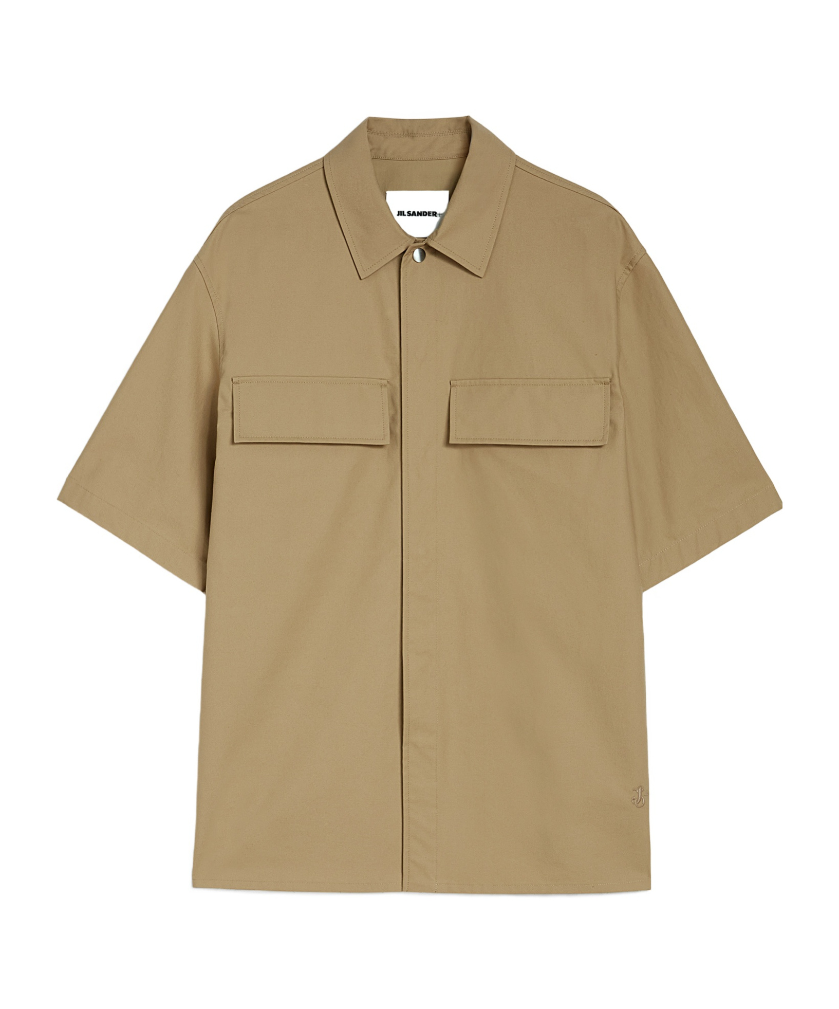 Jil Sander Short-sleeved Organic Cotton Shirt In Green