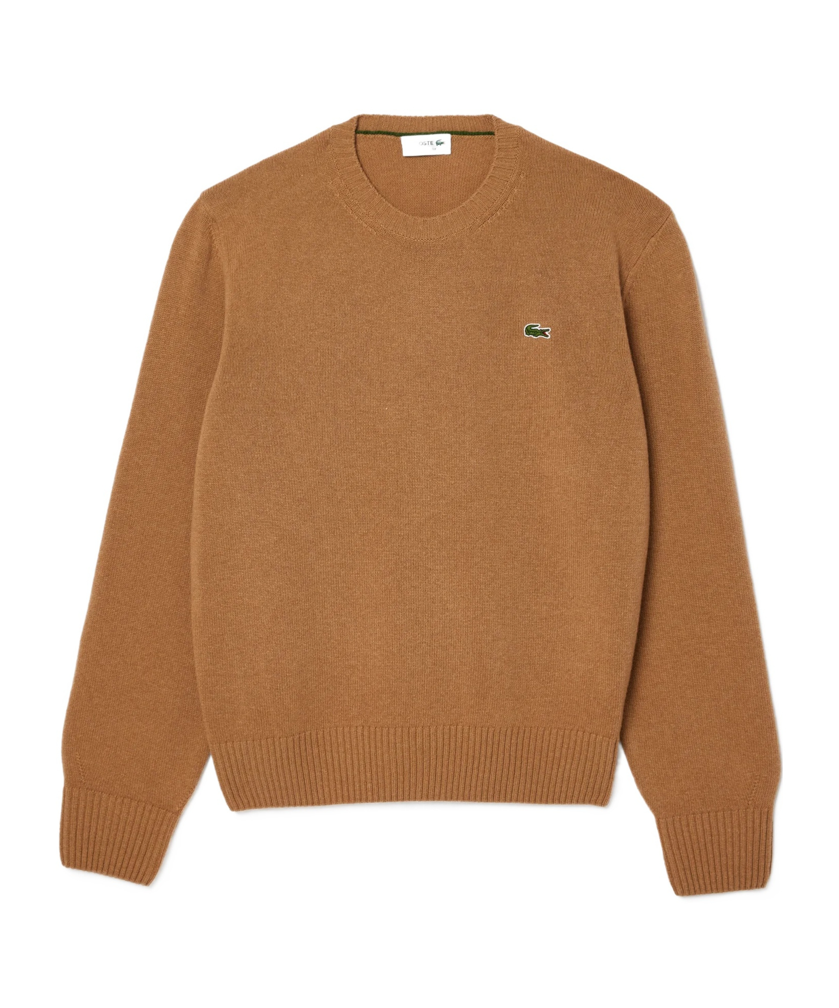 Lacoste Round Neck Sweater In Brown