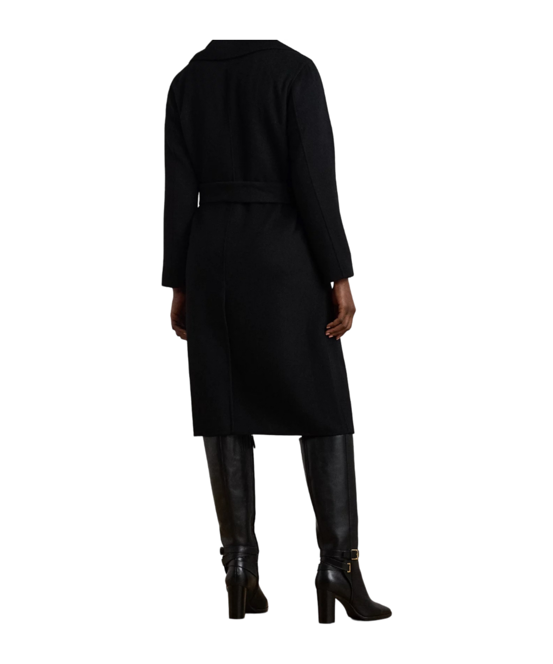 RALPH LAUREN WOOL BLEND WRAP COAT