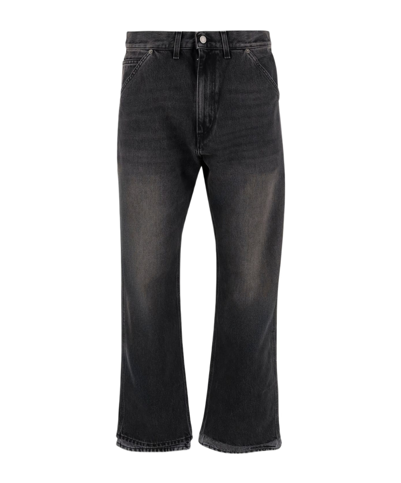 Haikure Patch-pocket Trousers In Gray
