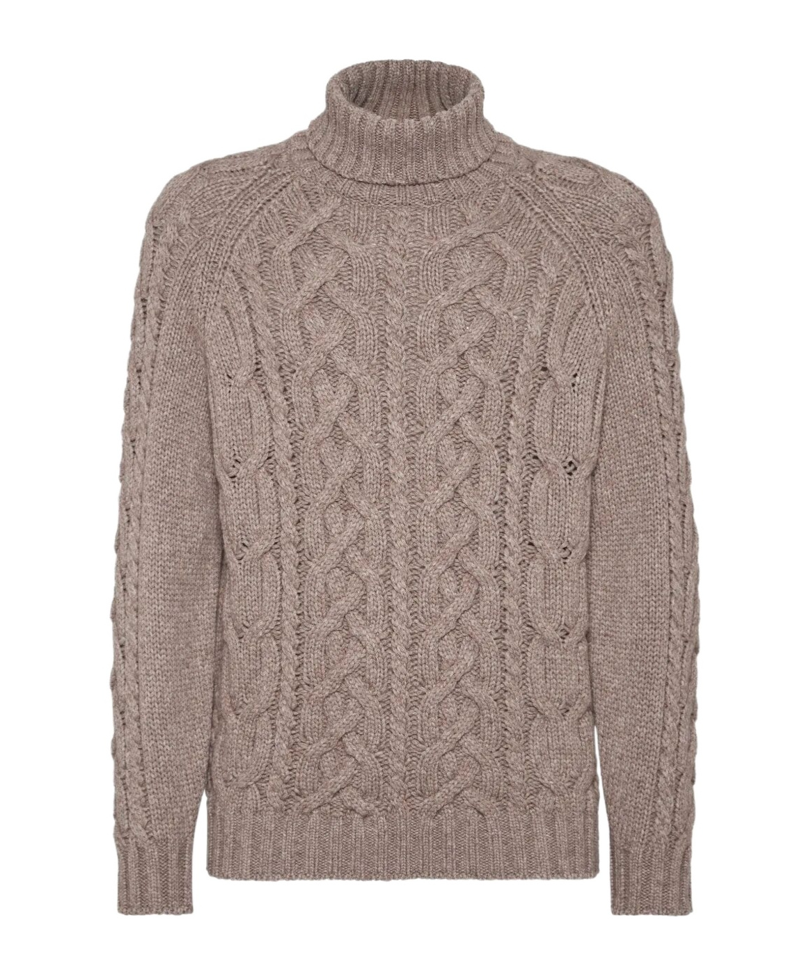 Brunello Cucinelli Men Cashmere Turtle-neck Sweater In Neutral