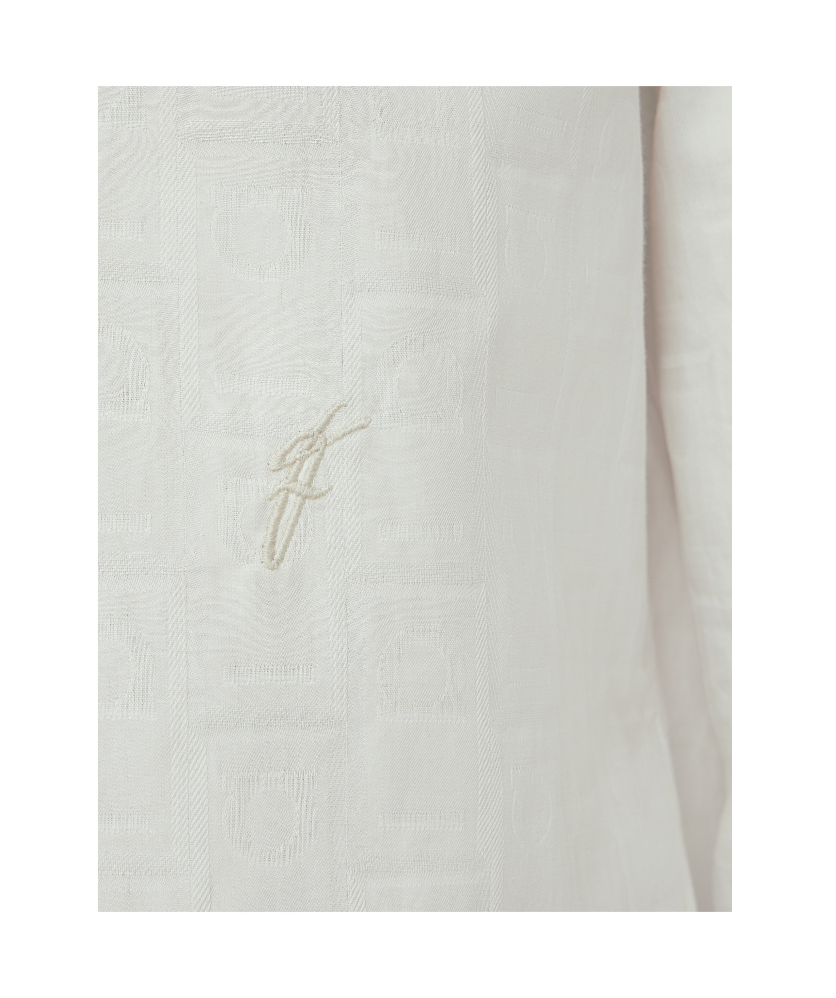 Ferragamo Long Sleeved Shirt In White