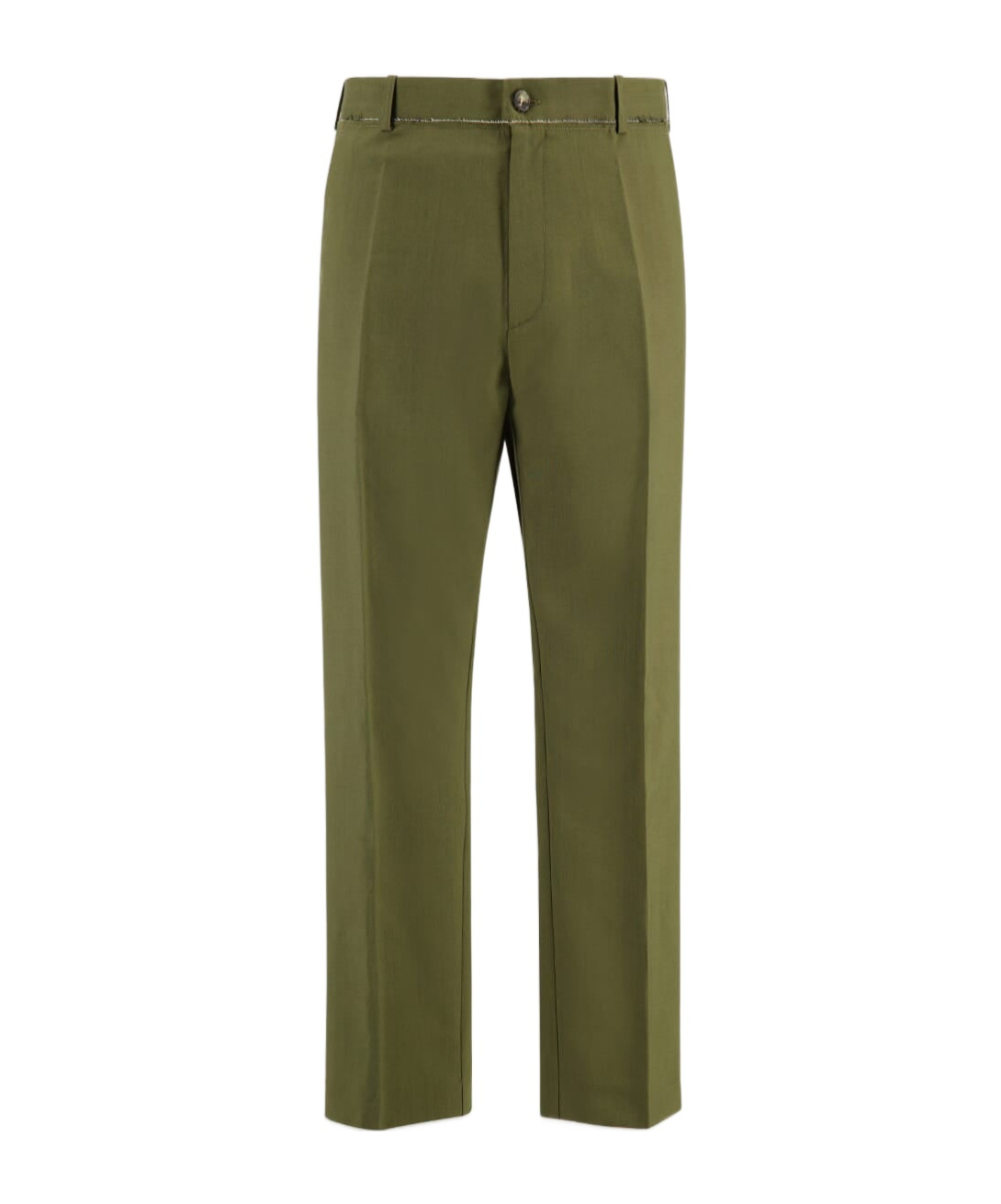 Marni Pleat-detail Wool Trousers In Green
