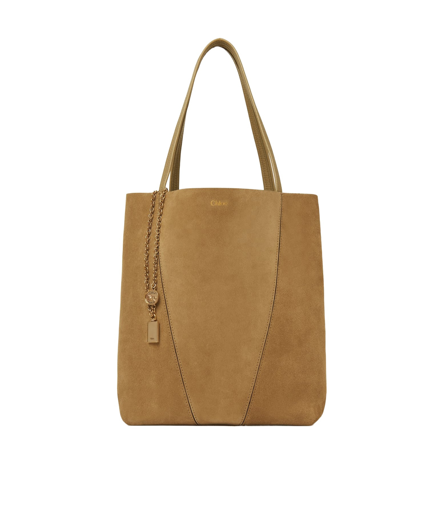 Chloé Spin Tote Bag In Suede Leather