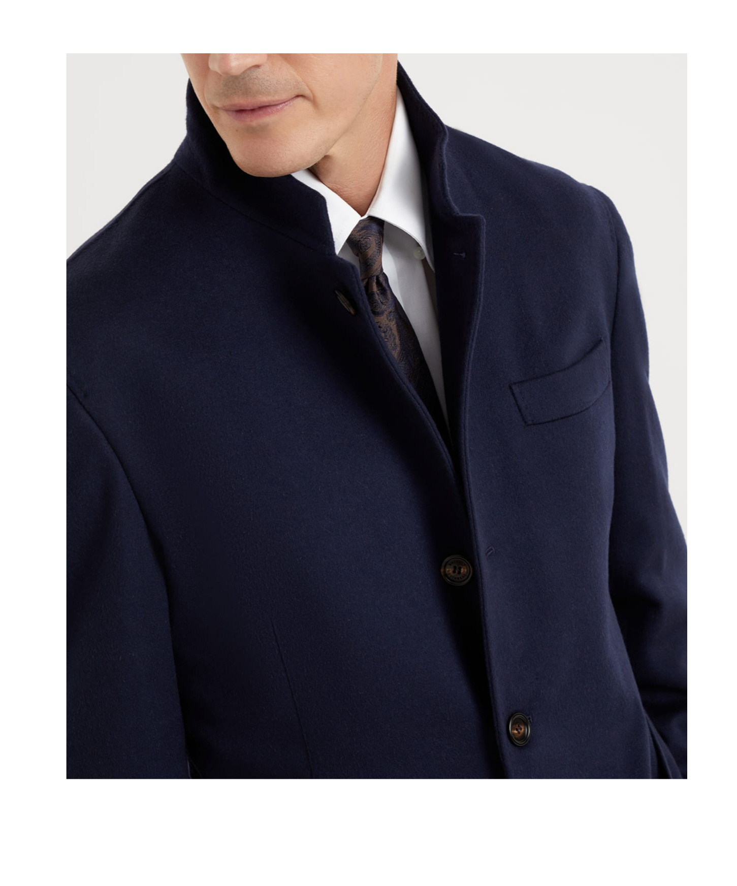 Brunello Cucinelli Notched-lapels Cashmere-wool Blazer In Blue