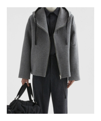 Jil Sander Wool Felt-finish Jacket In Gray