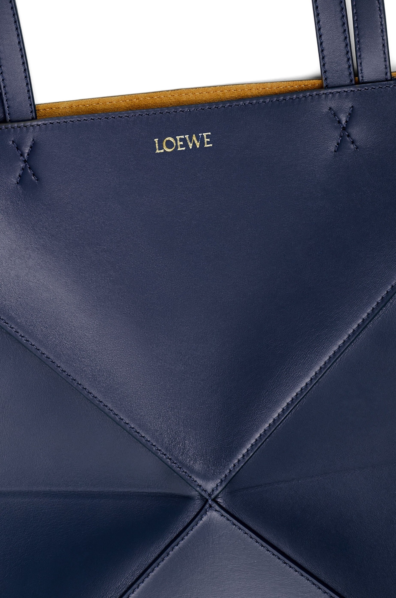 Loewe Women Puzzle Fold Mini Leather Tote In Blue