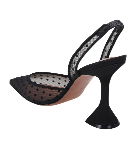 Amina Muaddi Slingback High-heeled Sandals In Black