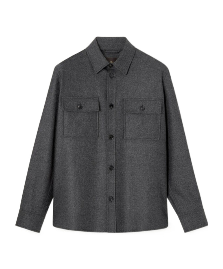 Loro Piana Jim Overshirt In Gray