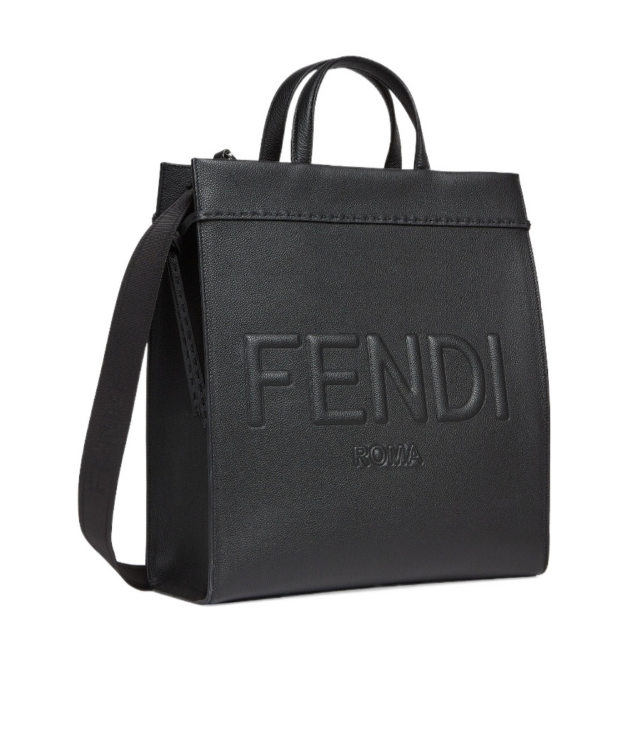 Fendi Medium Go To Leather Tote Bag In Black