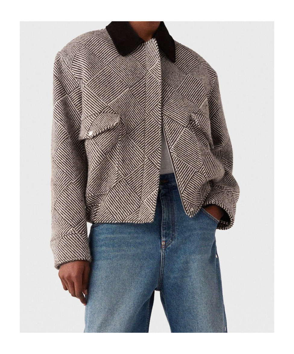 Stella Mccartney Long Sleeved Tweed Jacket In Multicolor