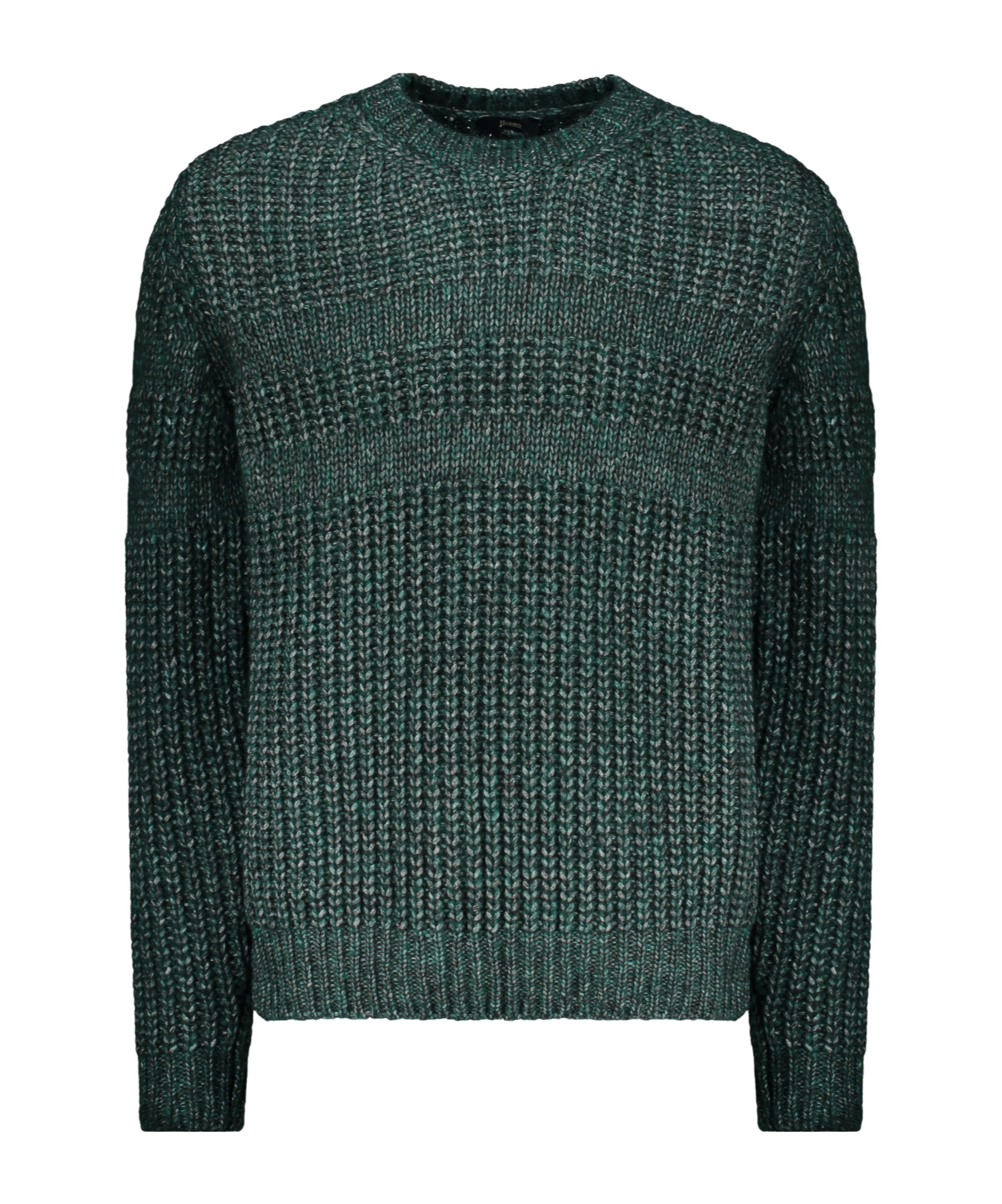 Herno Long Sleeve Crew-neck Sweater In Green