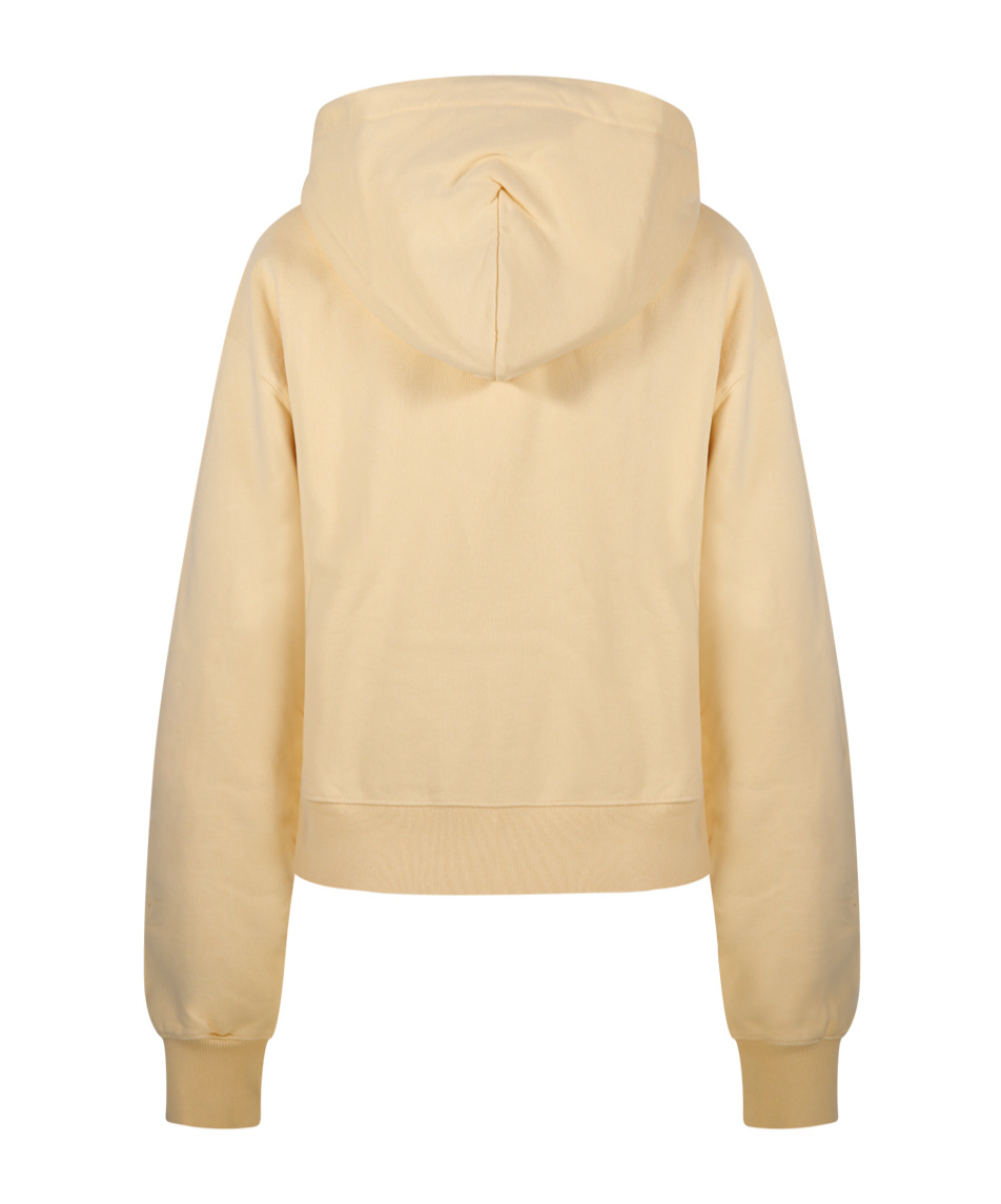 Jacquemus Light Gros Grain Hooded Sweatshirt In Yellow