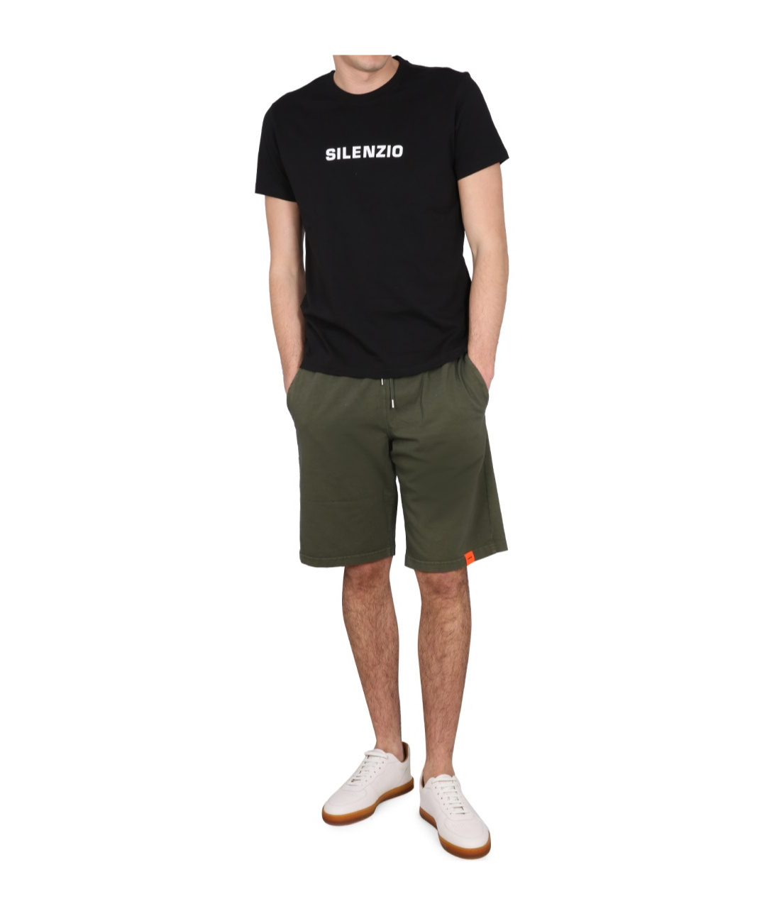 Aspesi Green Bermuda Shorts With Adjustable Waistband In Green