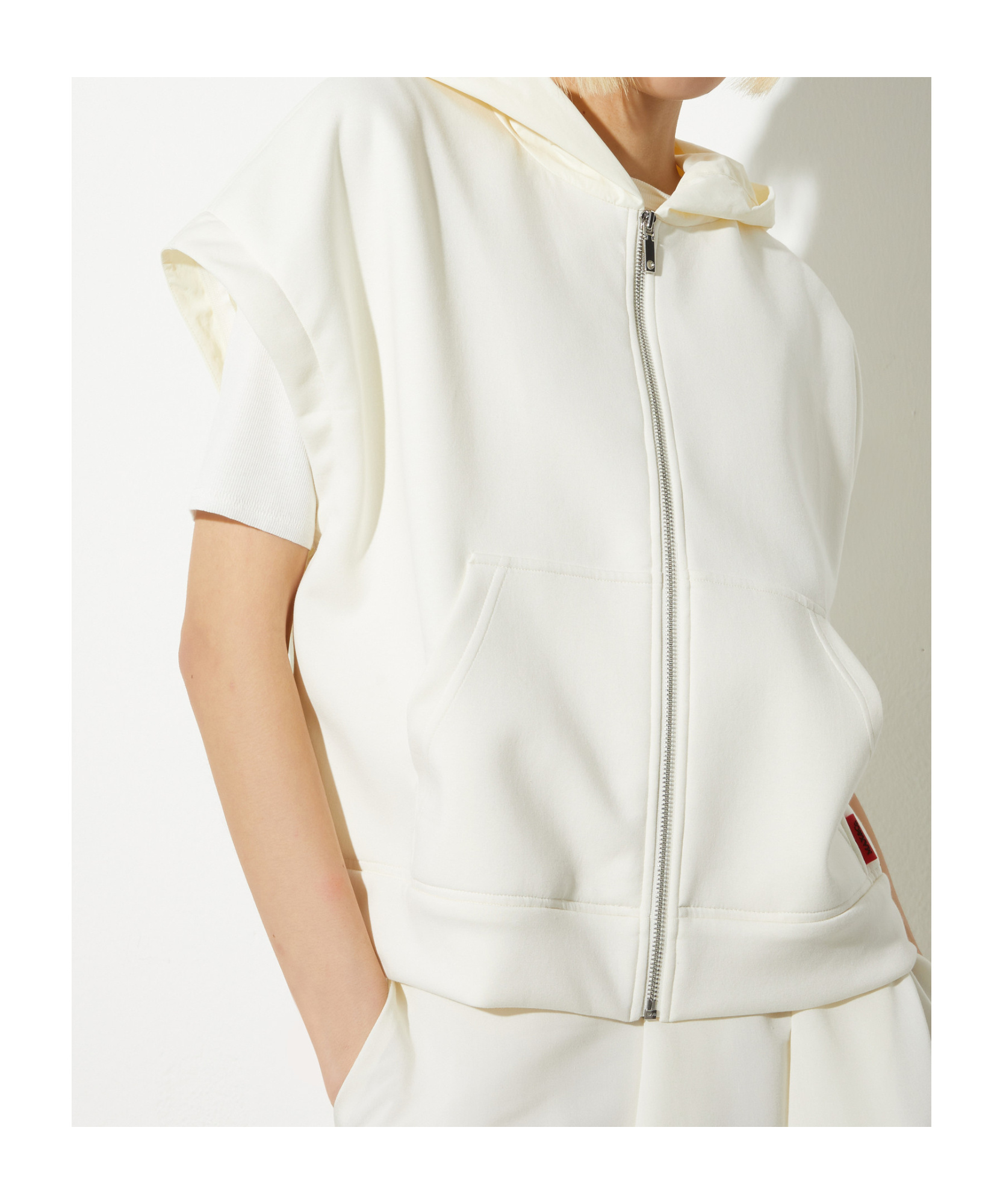 Maxco. Jersey And Nylon Bomber Jacket In White
