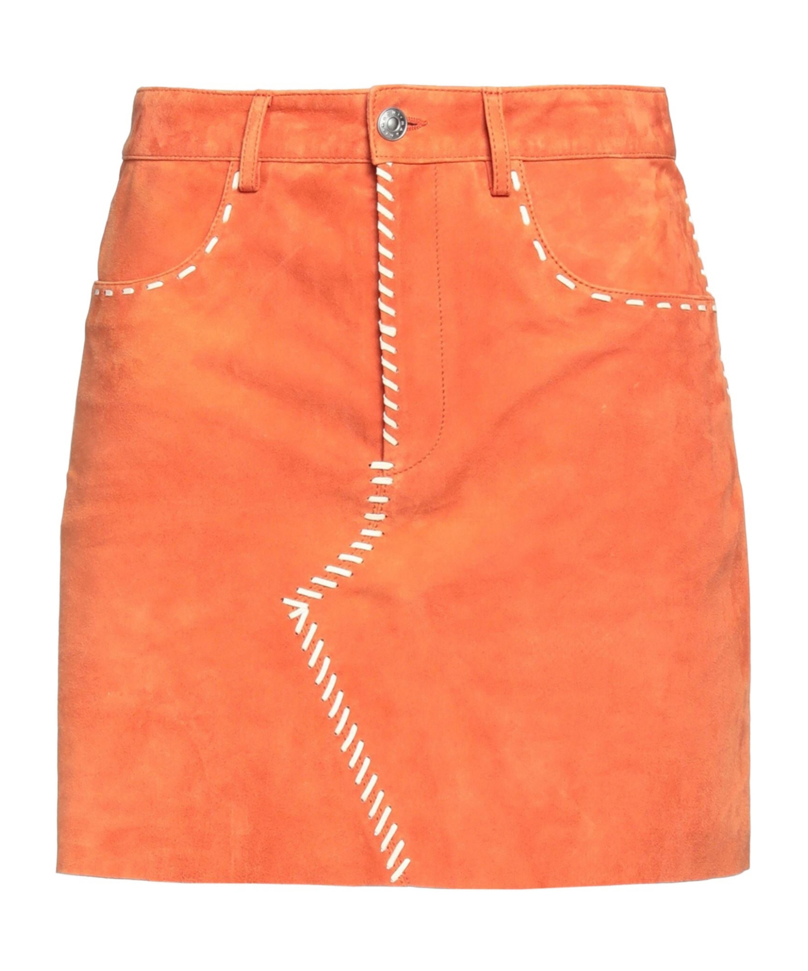 Marni Pockets Flared Skirt In Orange