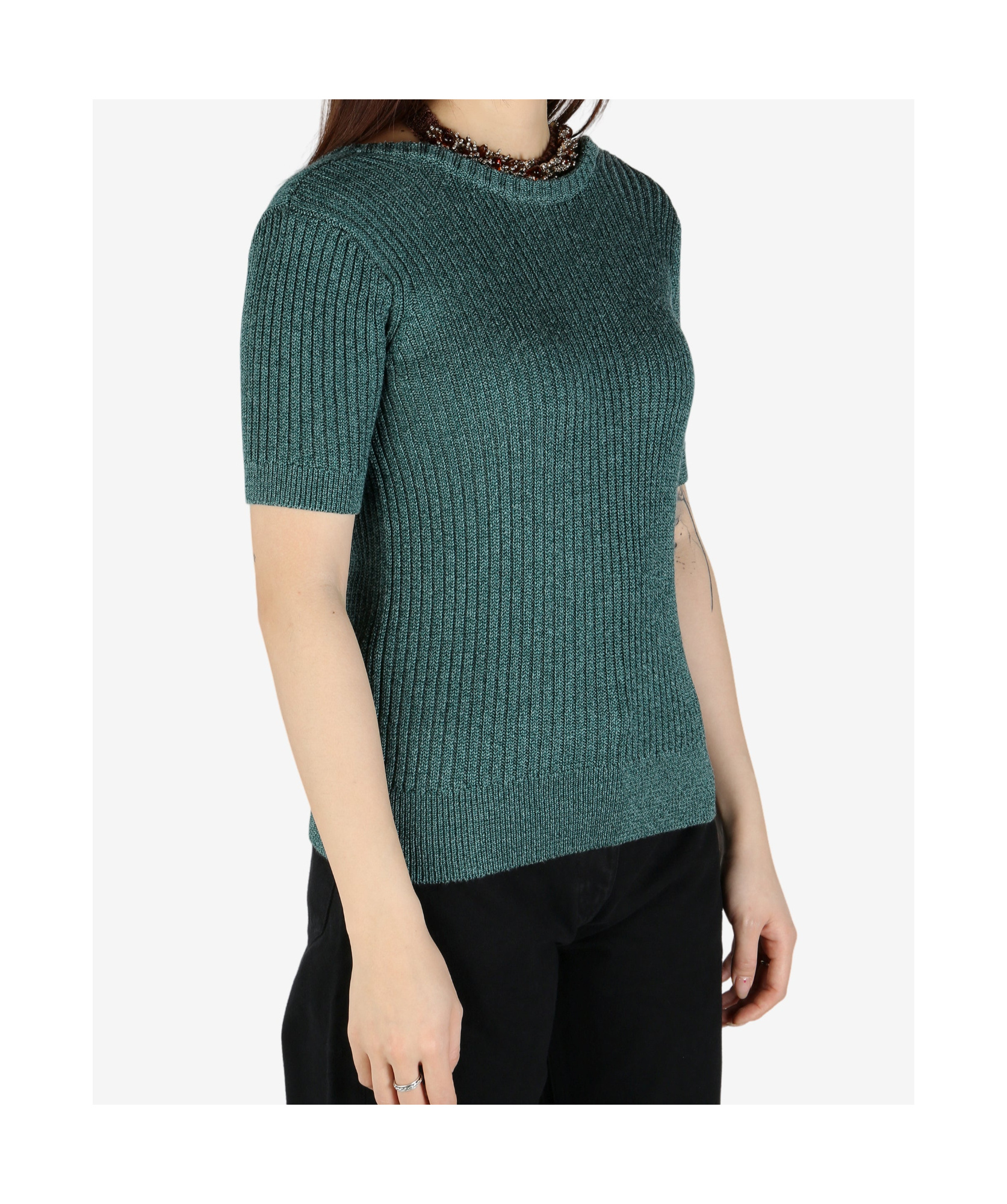 Shop Dries Van Noten Embroidered T-shirt In Green