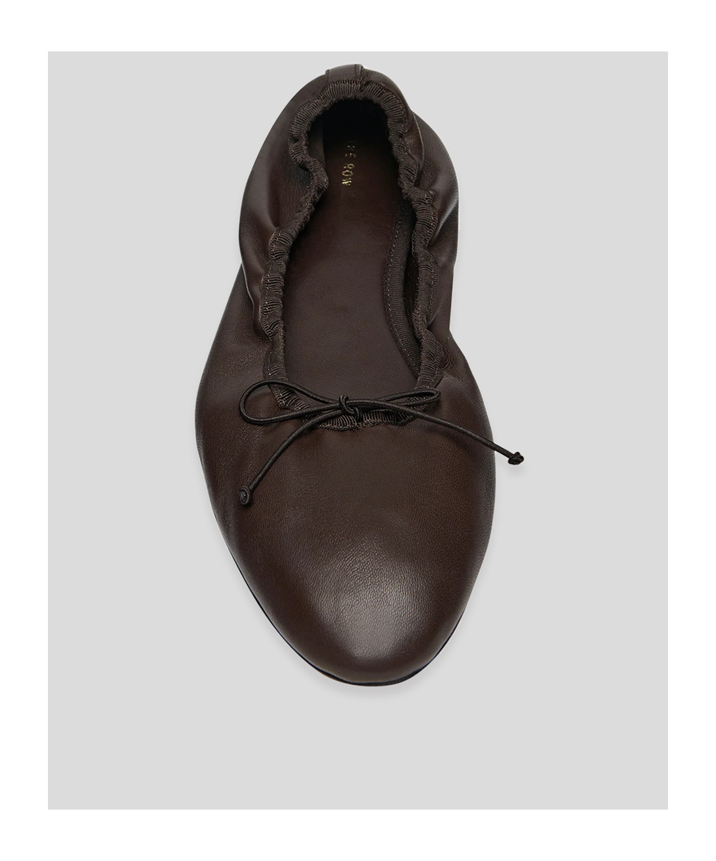 The Row Round Head Ballet Shoes In Black