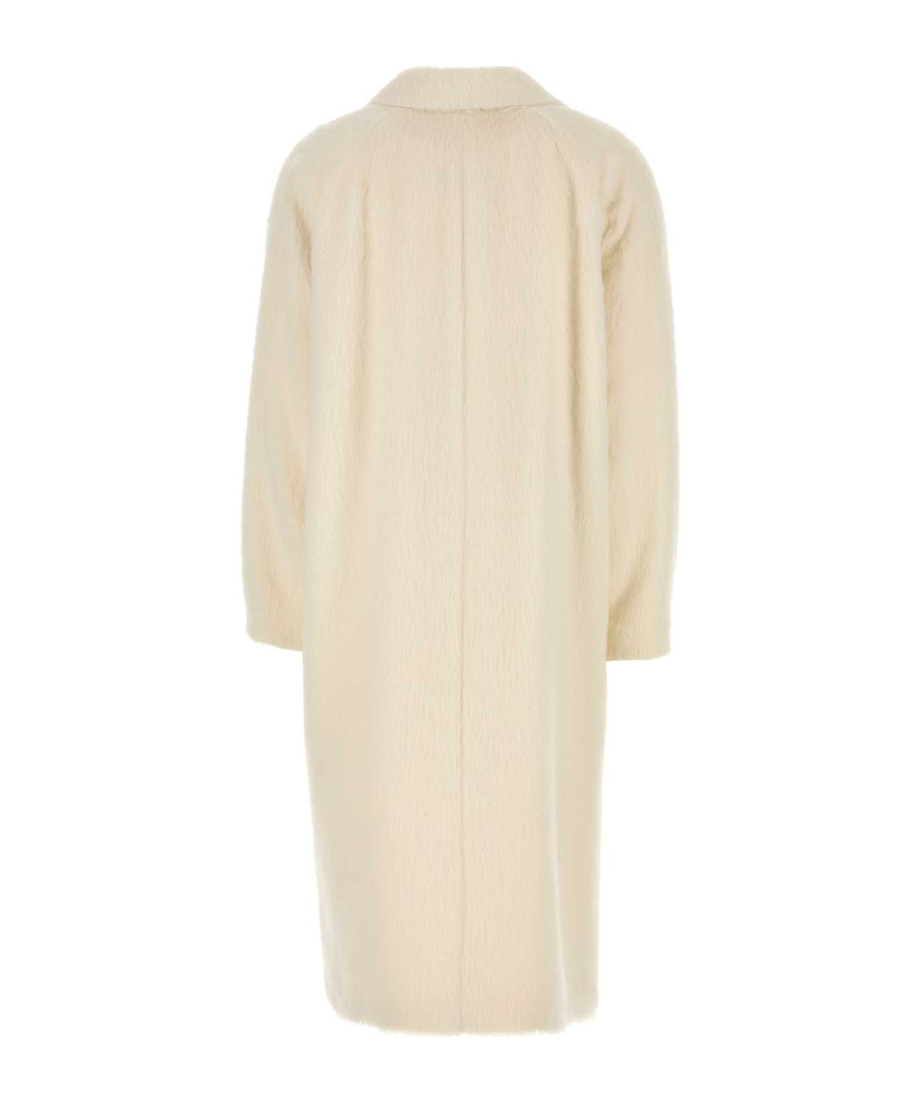 Max Mara White Xavier Eco Fur In Nude