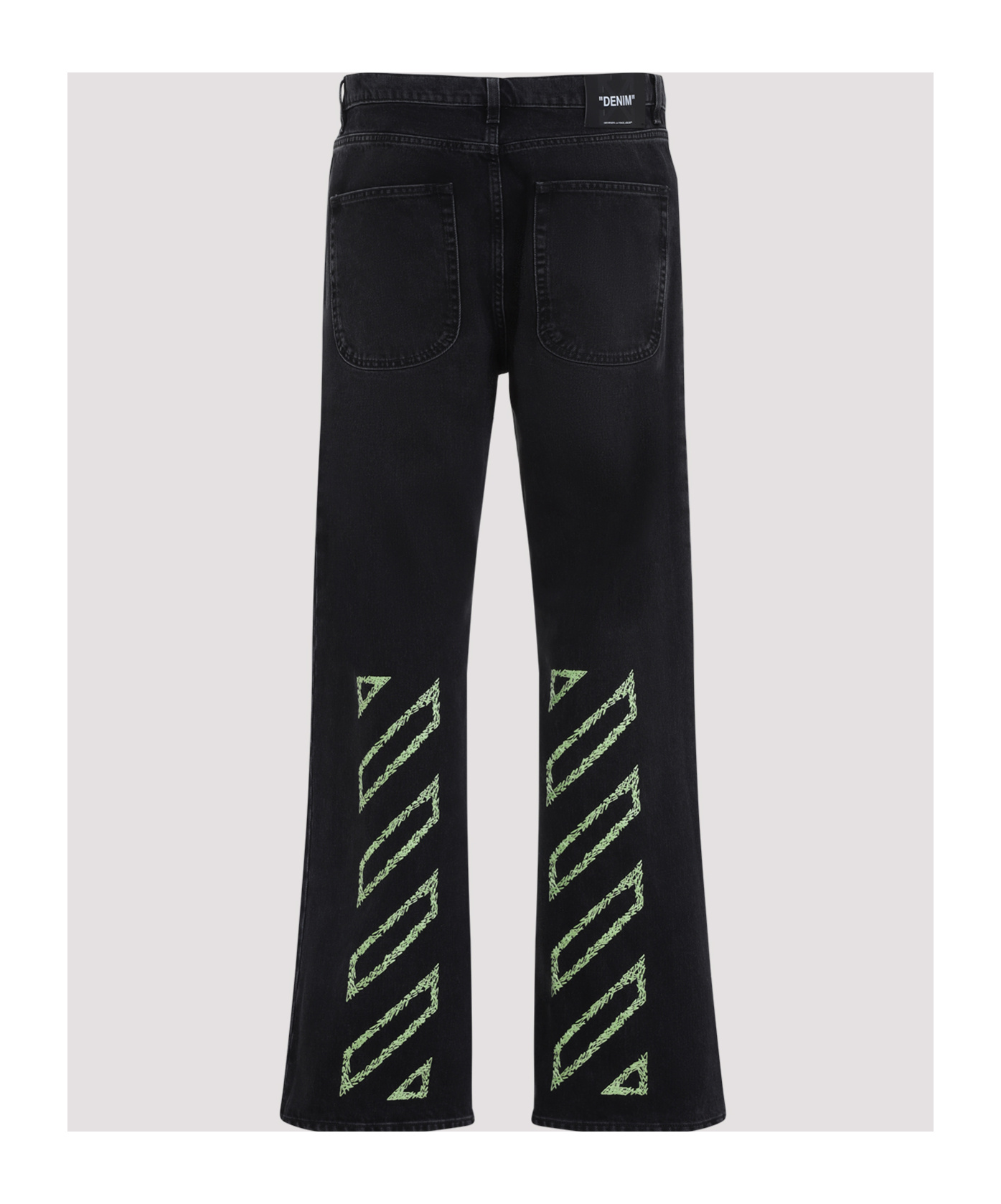 Off-white Relaxed Fit Diag Jeans In Black