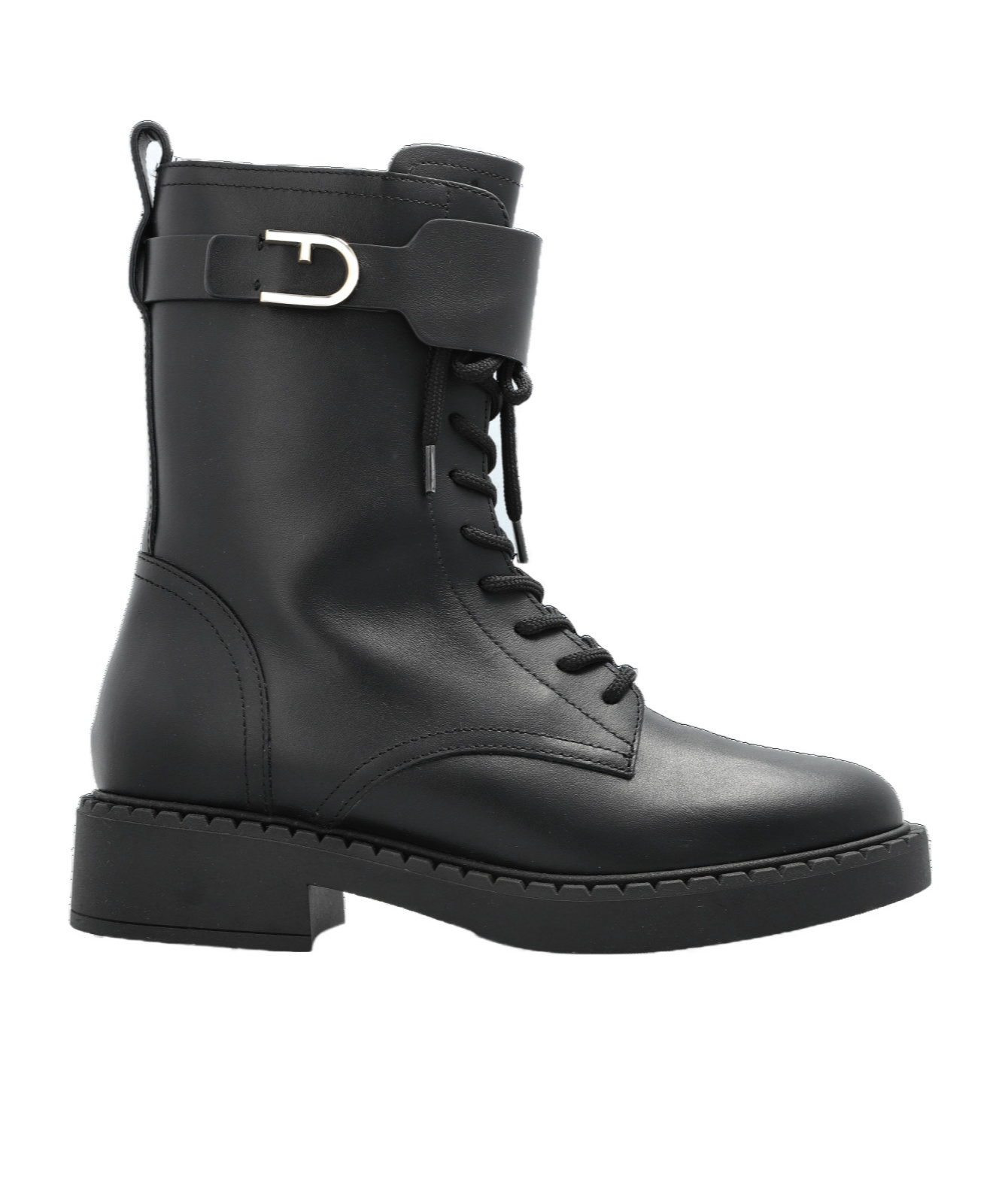 Furla New Legacy Lace-up Ankle Boots In Black