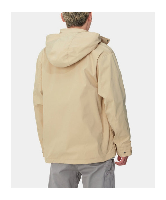 Carhartt Balto Logo-patch Hooded Jacket In Nude
