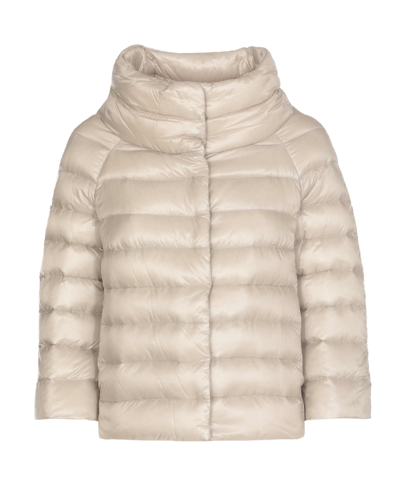Herno Long-sleeved Quilted Down Jacket In Neutral