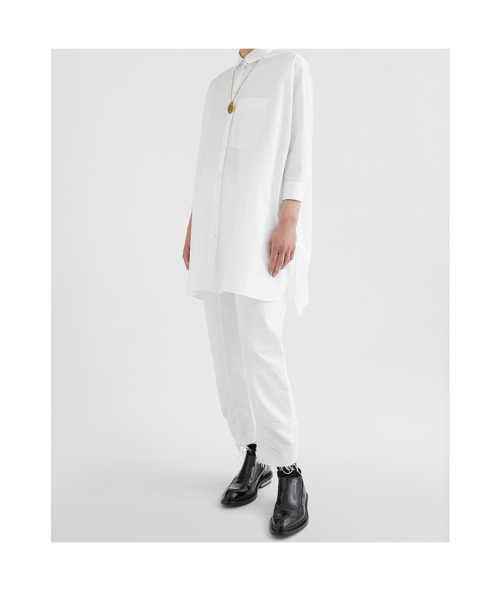 Jil Sander Shoulder Shirt In White