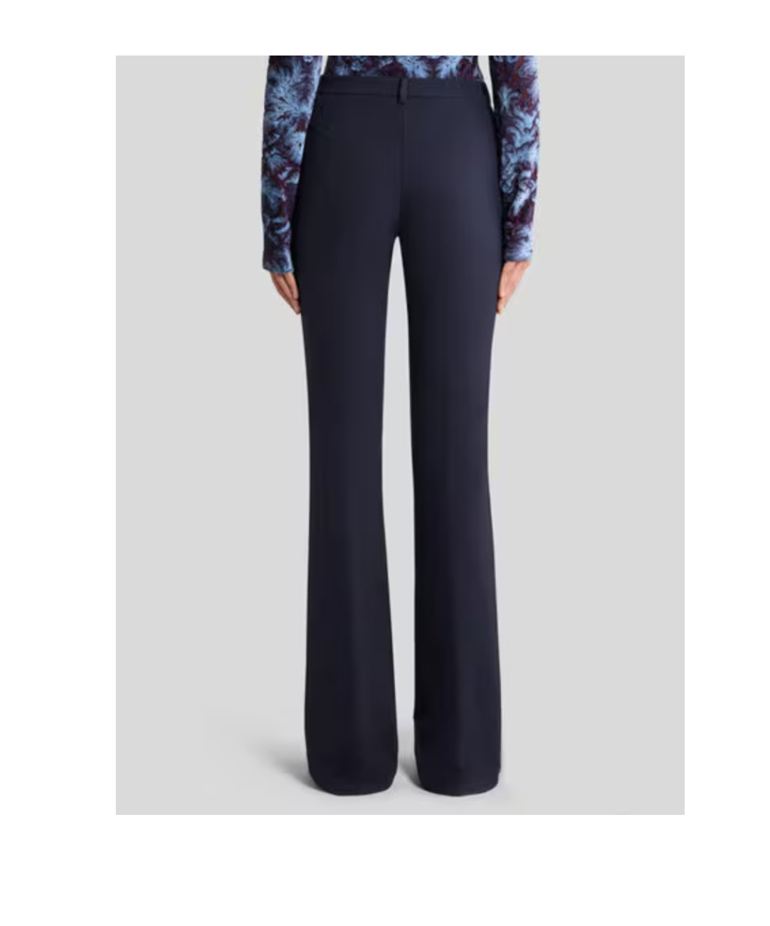 Etro Button-fastening Flared Trousers In Blue