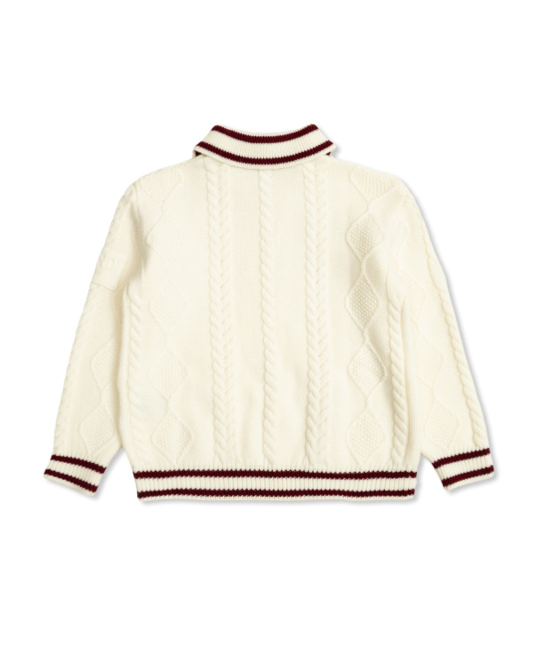 Fendi Cable-knit Polo-neck Sweater