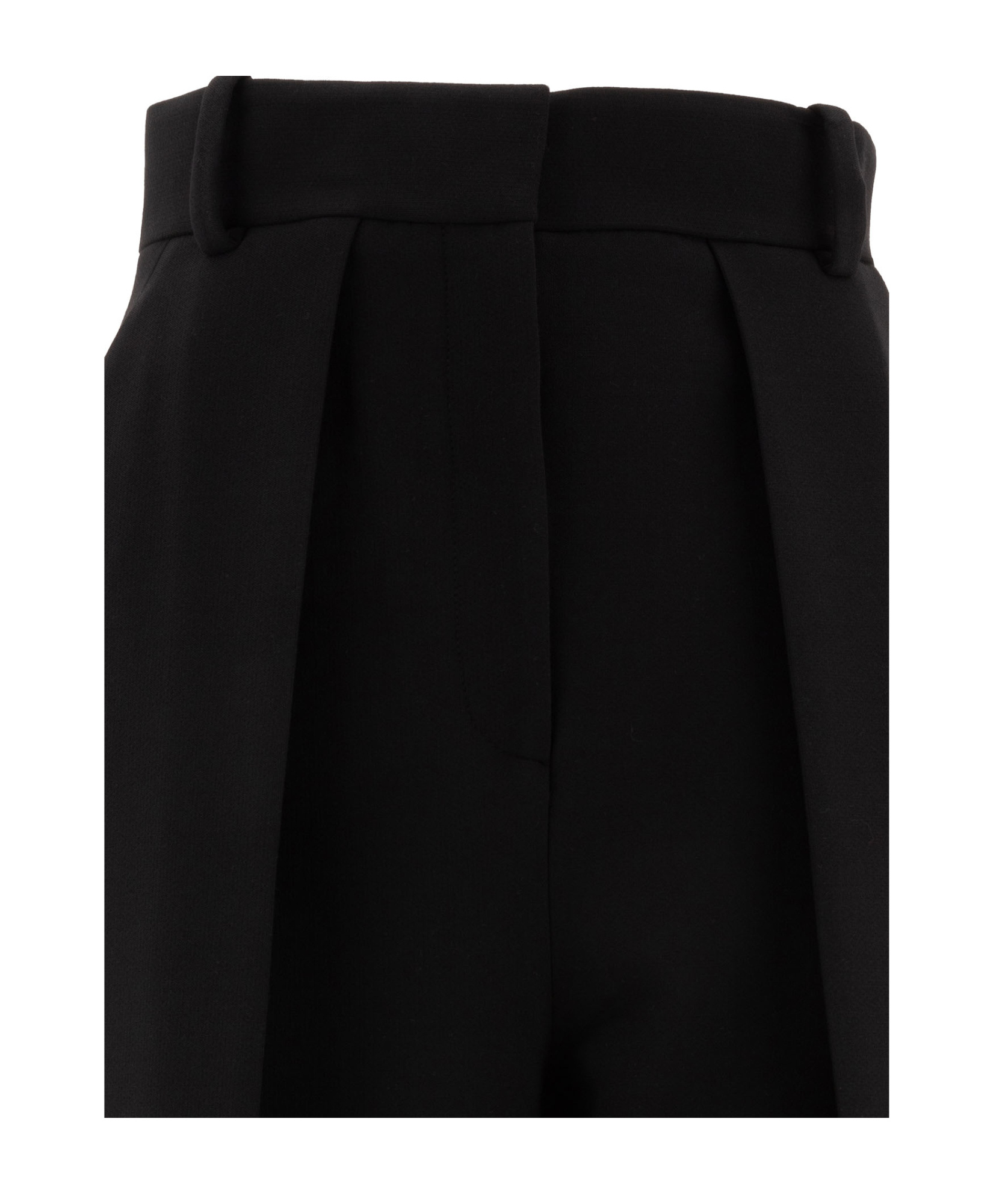 Khaite High-waisted Wide-leg Trousers In Luxurious Satin In Black