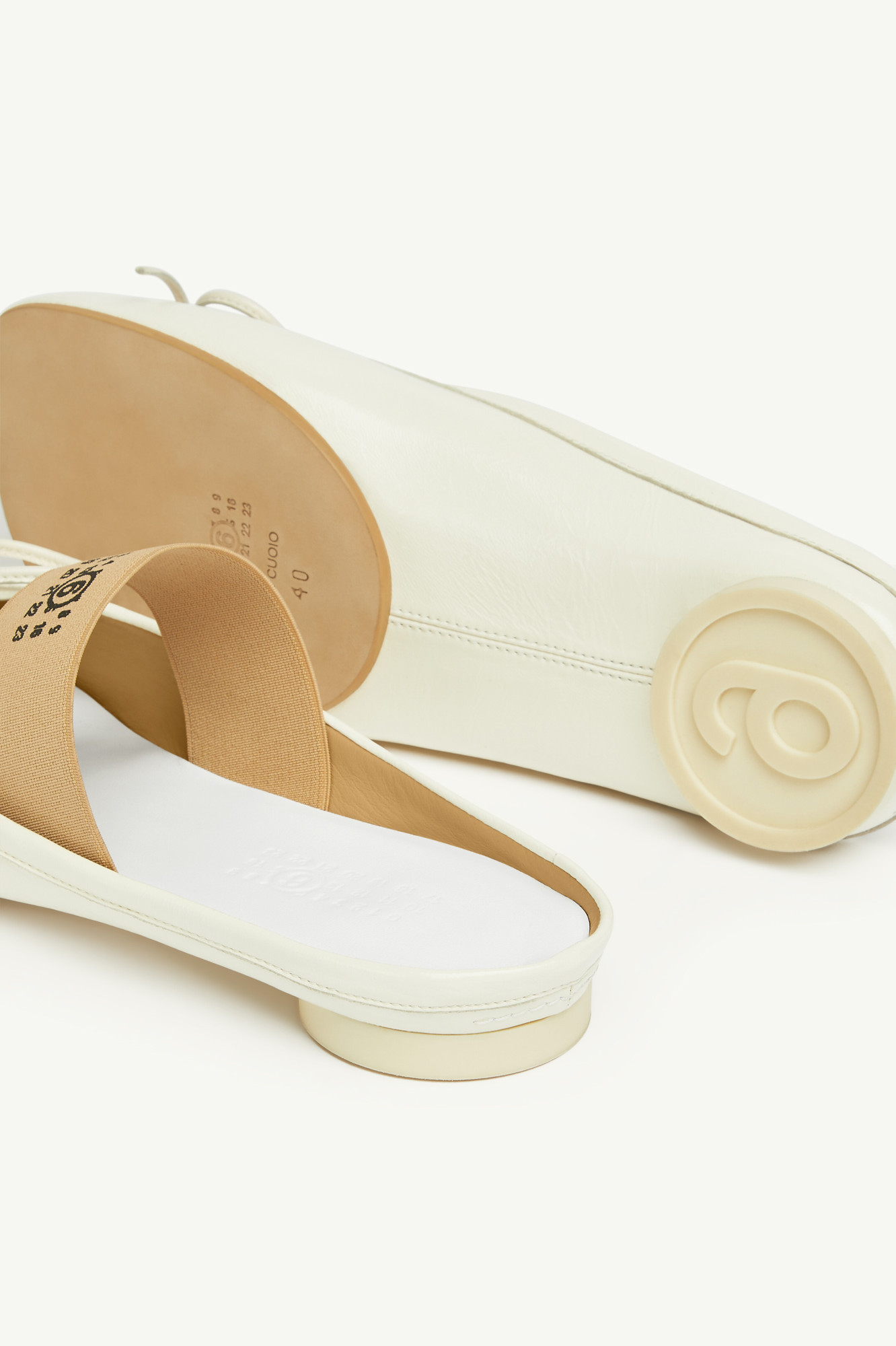 Shop Mm6 Maison Margiela Anatomic Slip-on Ballerinas In White