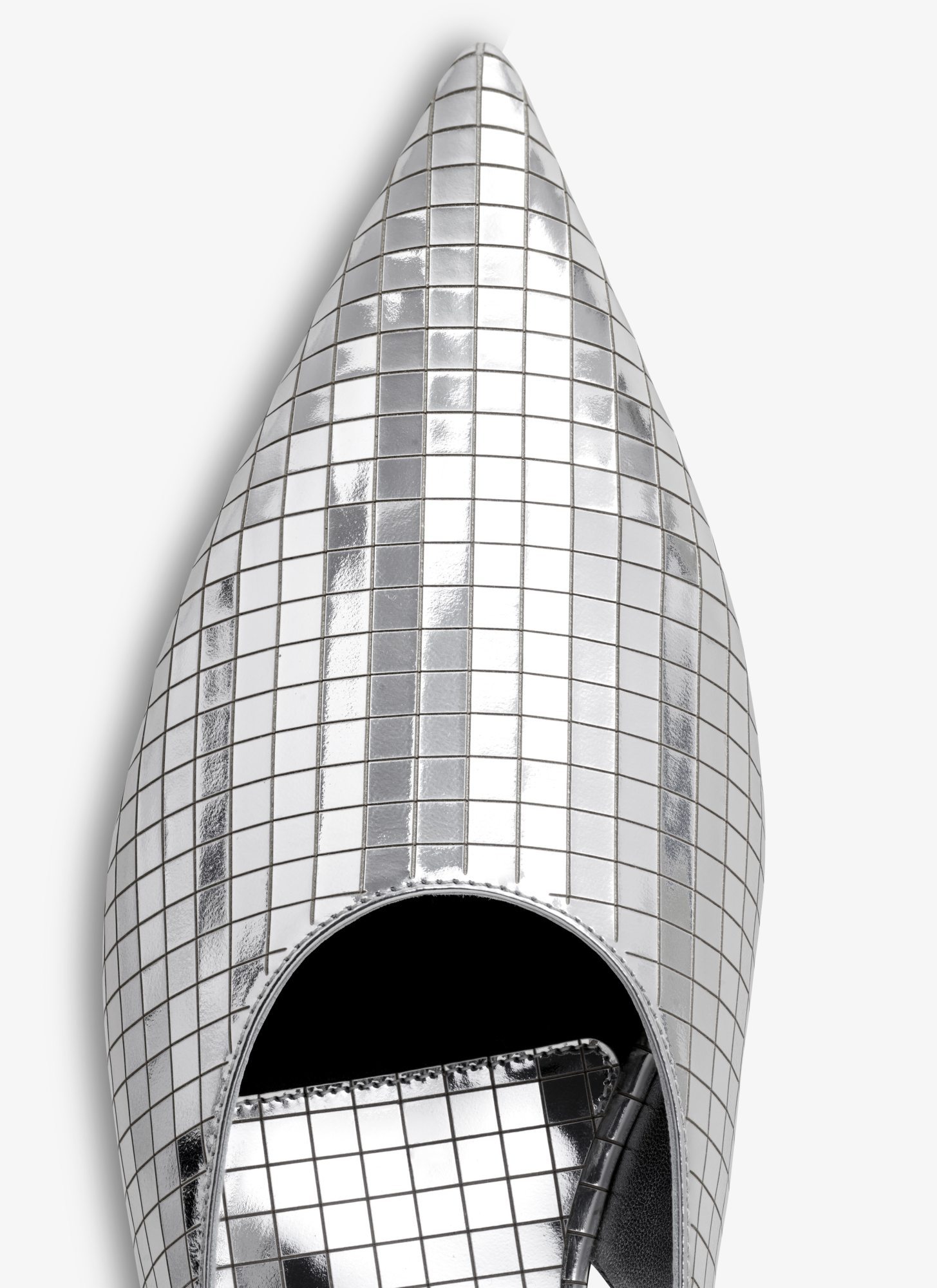 Alaïa Art Deco Ballet Flats In Gray
