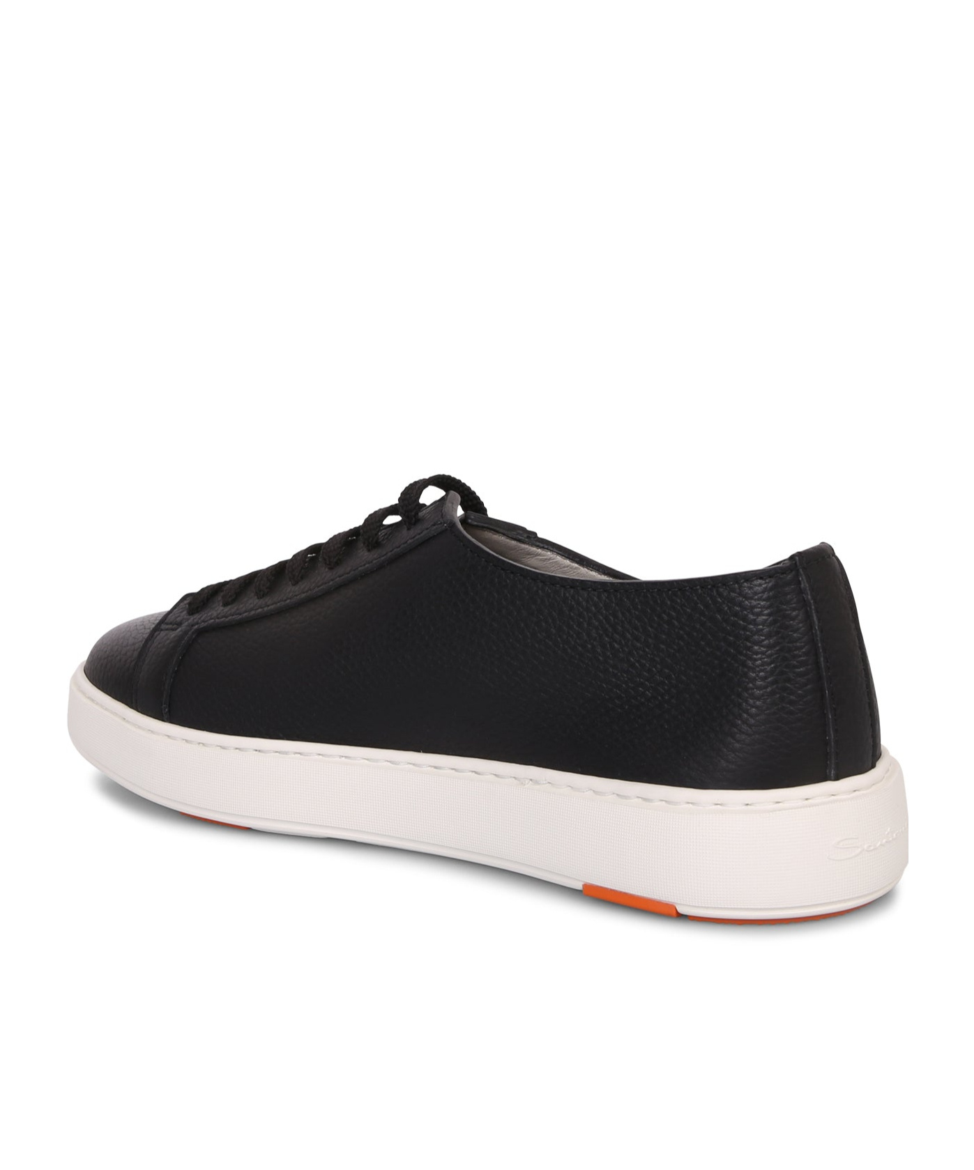 Santoni Man Sneakers Black Size 7 Leather In Black