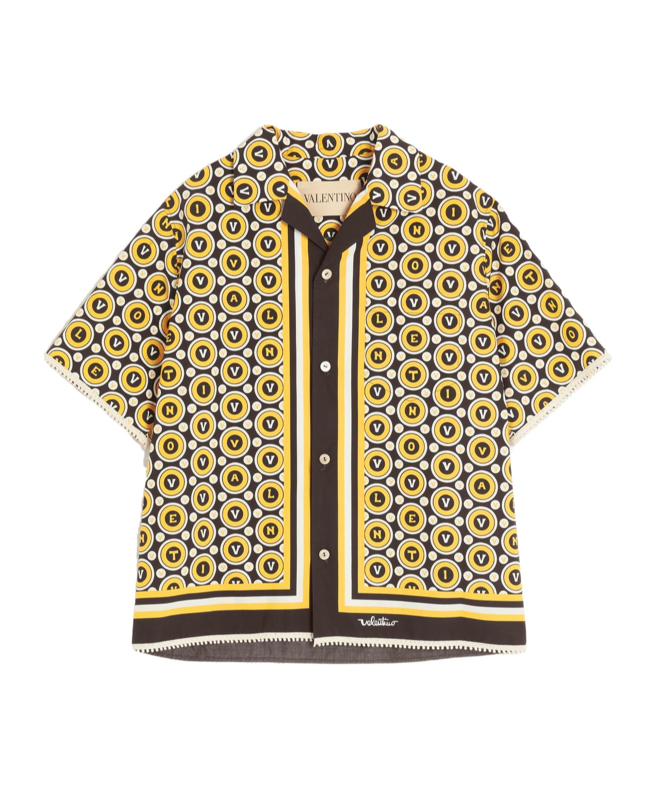 Valentino Bowling Shirt With Bulles Royales Print