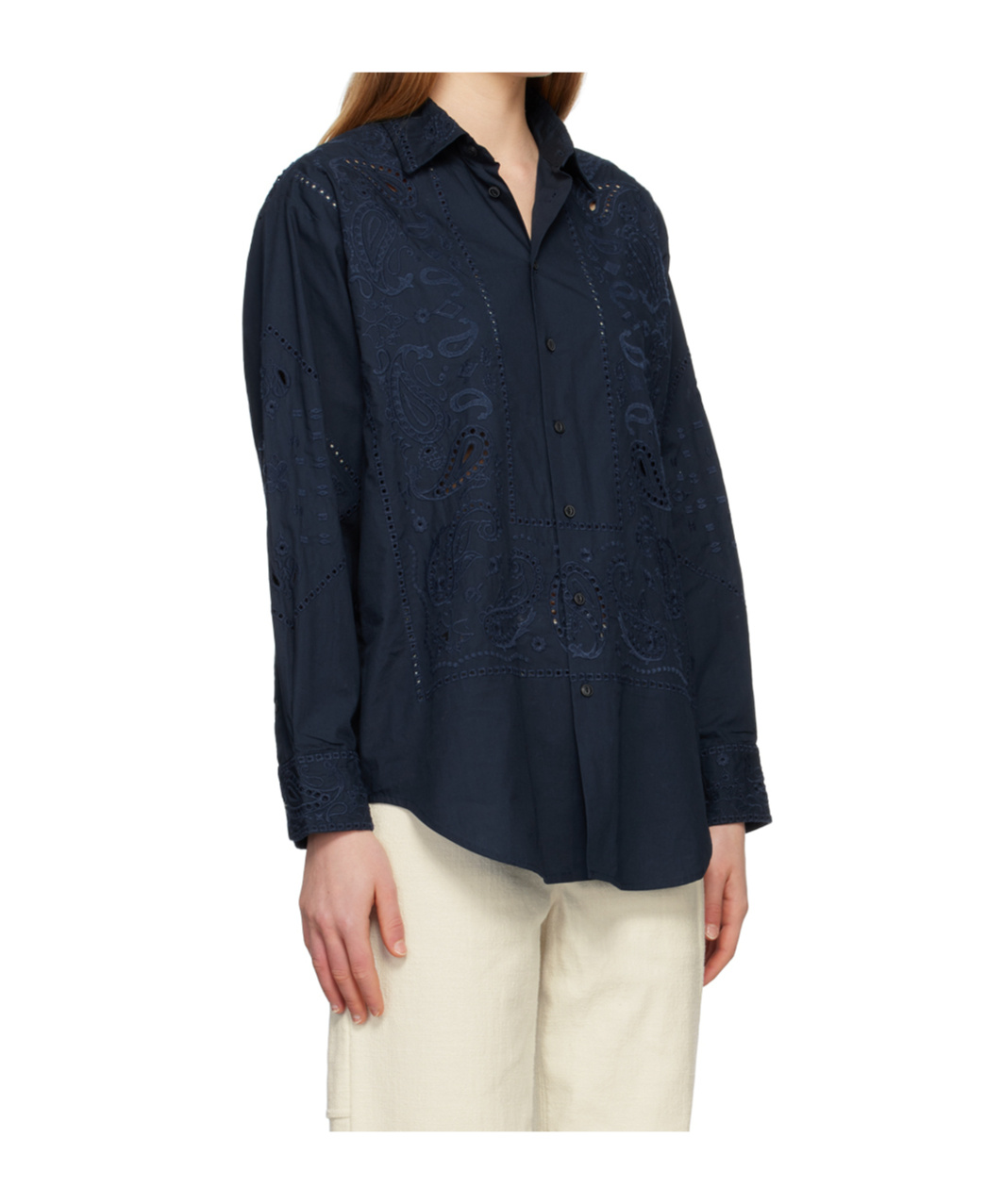 Rag & Bone Perforated Shirt In Black