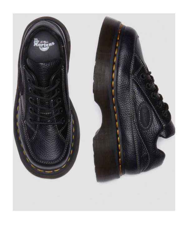 Dr. Martens' 1461 Ii Tumbled Nubuck Leather Platform Casual Shoes In Black