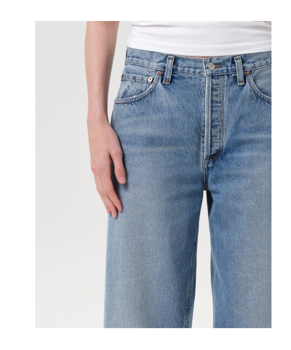 Agolde Twist Low Slung Baggy In Blue