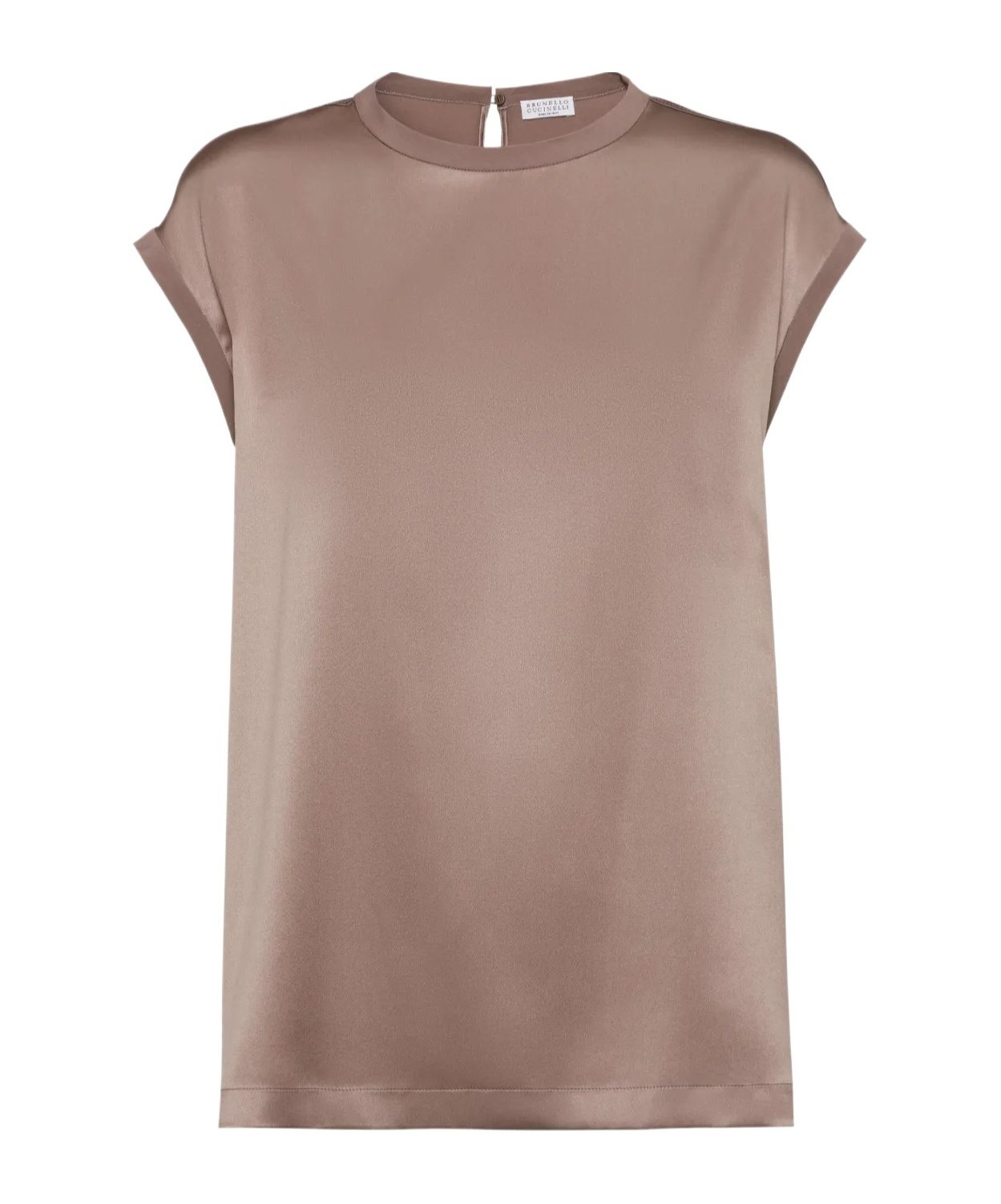 Brunello Cucinelli Lightweight Cashmere And Silk Sweater With Lurex Inserts In Brown
