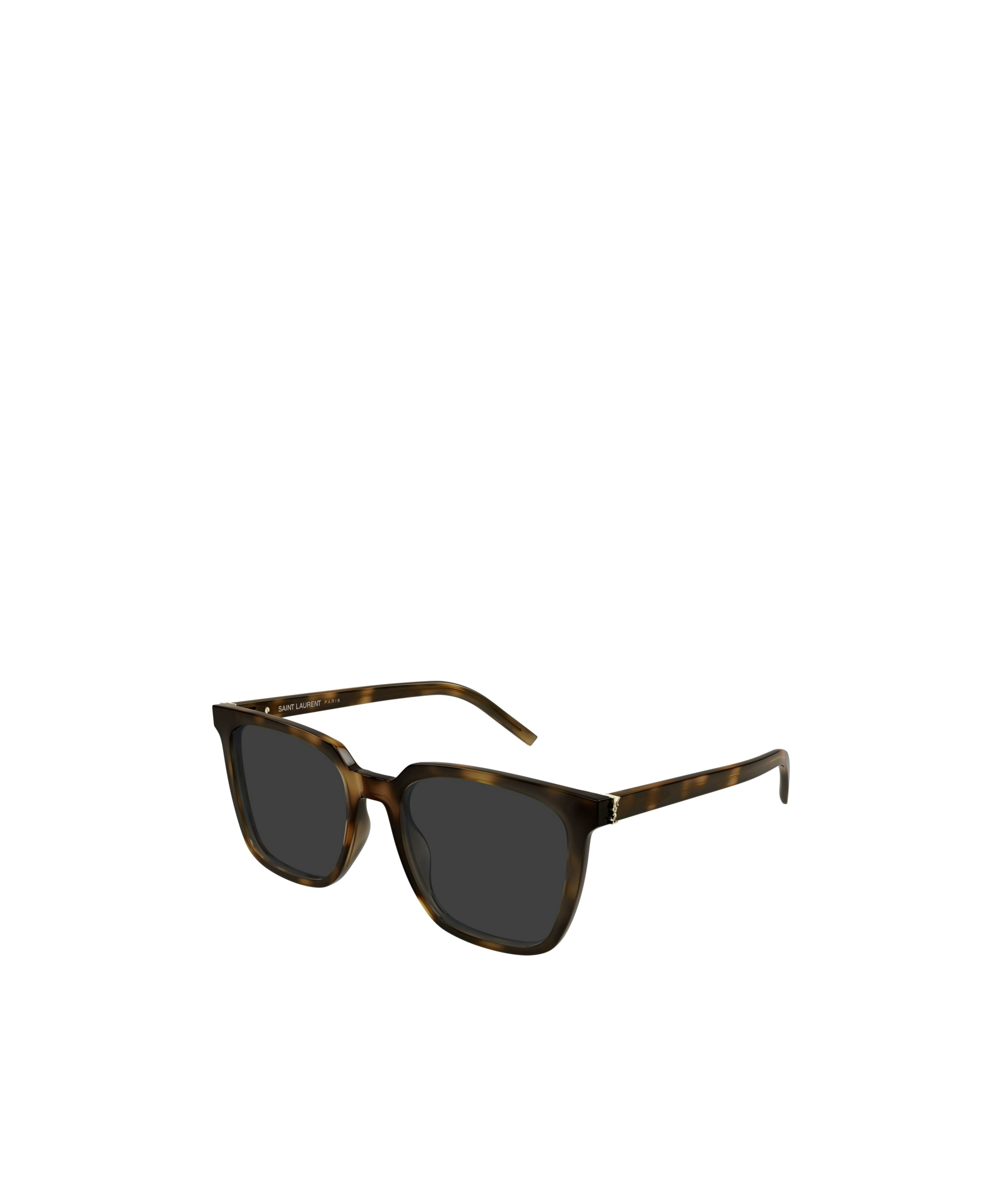 Saint Laurent Logo-plaque Glasses In Black
